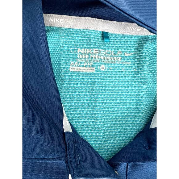 Nike Dri-Fit Blue Golf Tour Performance Button Down Polo Tank-sz M - Picture 7 of 7